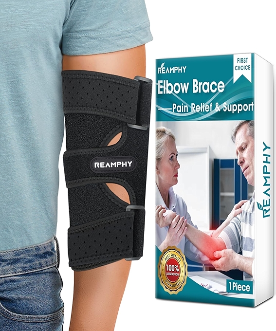 Reamphy Adjustable Elbow Brace for Night Support