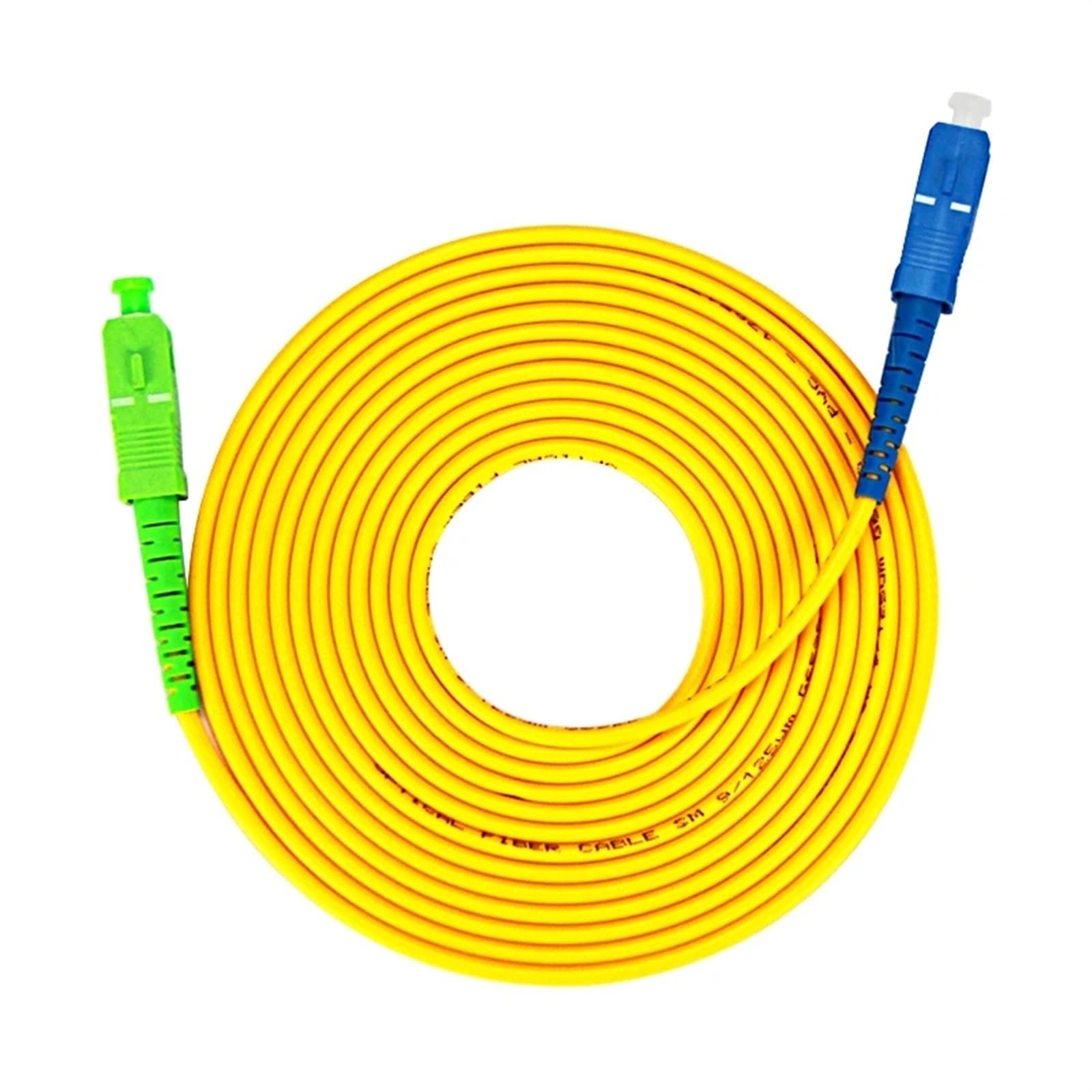 20 szt. G657D kabel światłowodowy 3,0 mm, SC na SC UPC, jednomodowy, Simplex, kabel krosowy żółty, 3 m