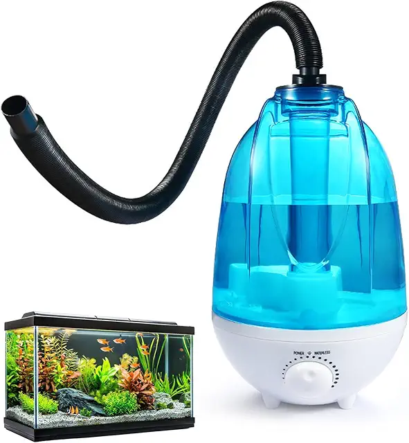 Brumisateur Terrarium 4L - Générateur de Brume 300mL/h avec Veilleuse 7 Couleurs