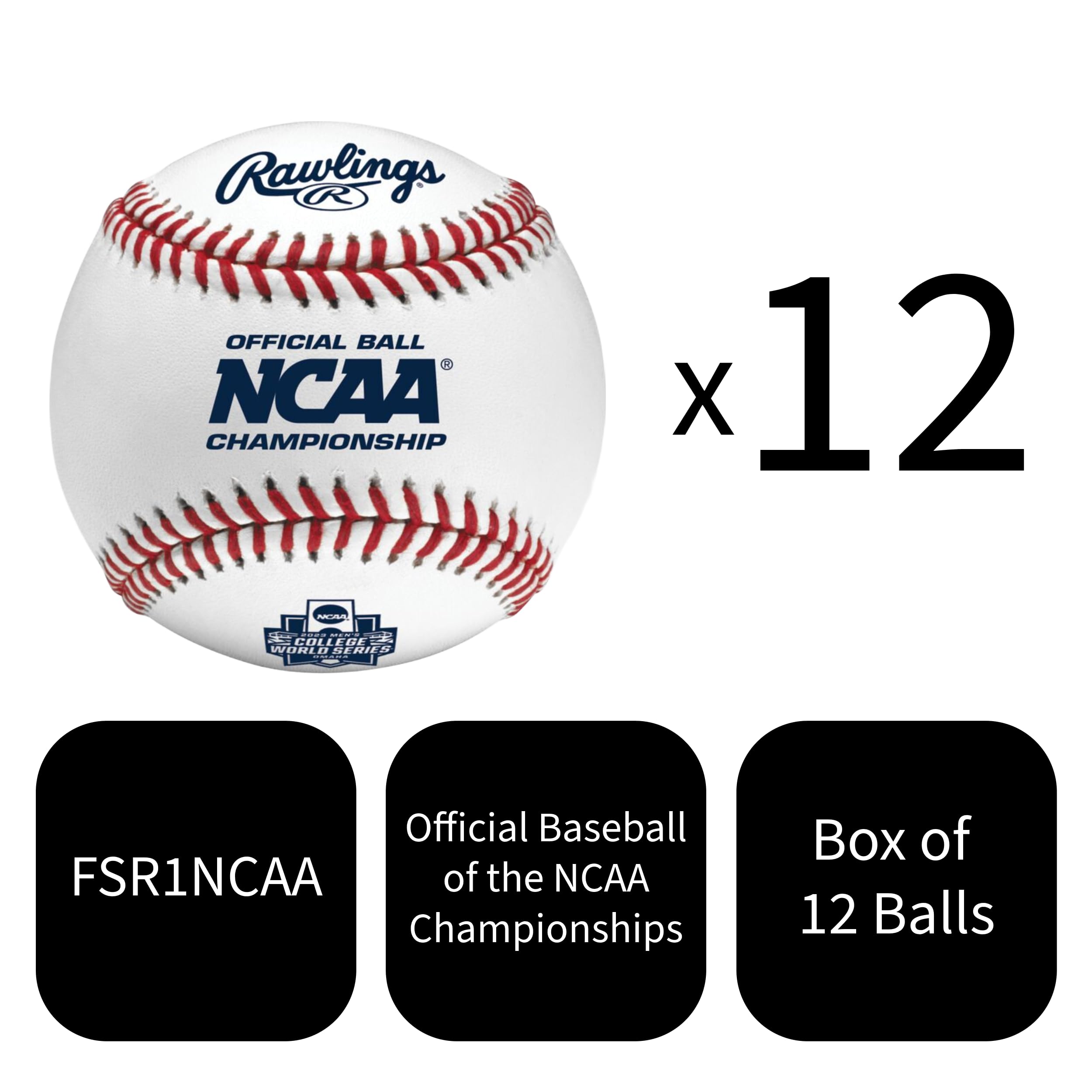 Rawlings fsr1ncaa NCAA Costura Plana Campeonato béisbol