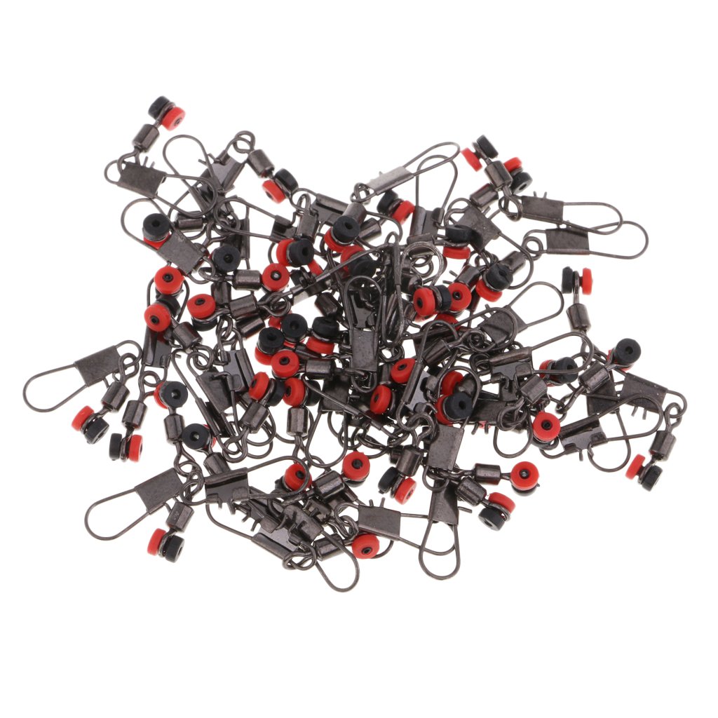 Lot de 10 émerillons de pêche 50 pièces avec connecteurs emboîtables S