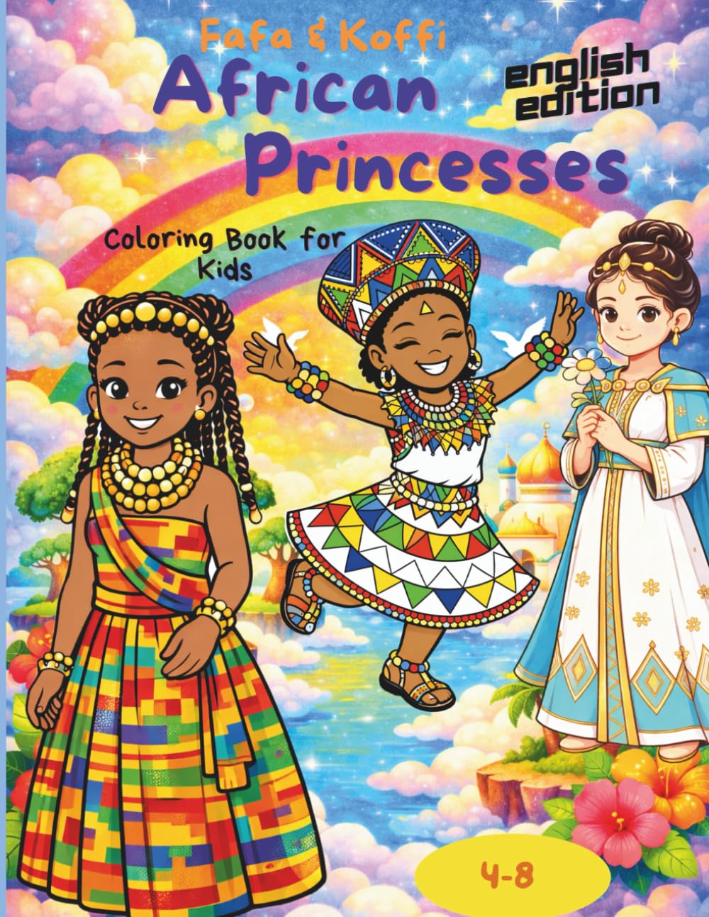 Fafa & Koffi - African Princesses: Coloring Book for Kids – english edition