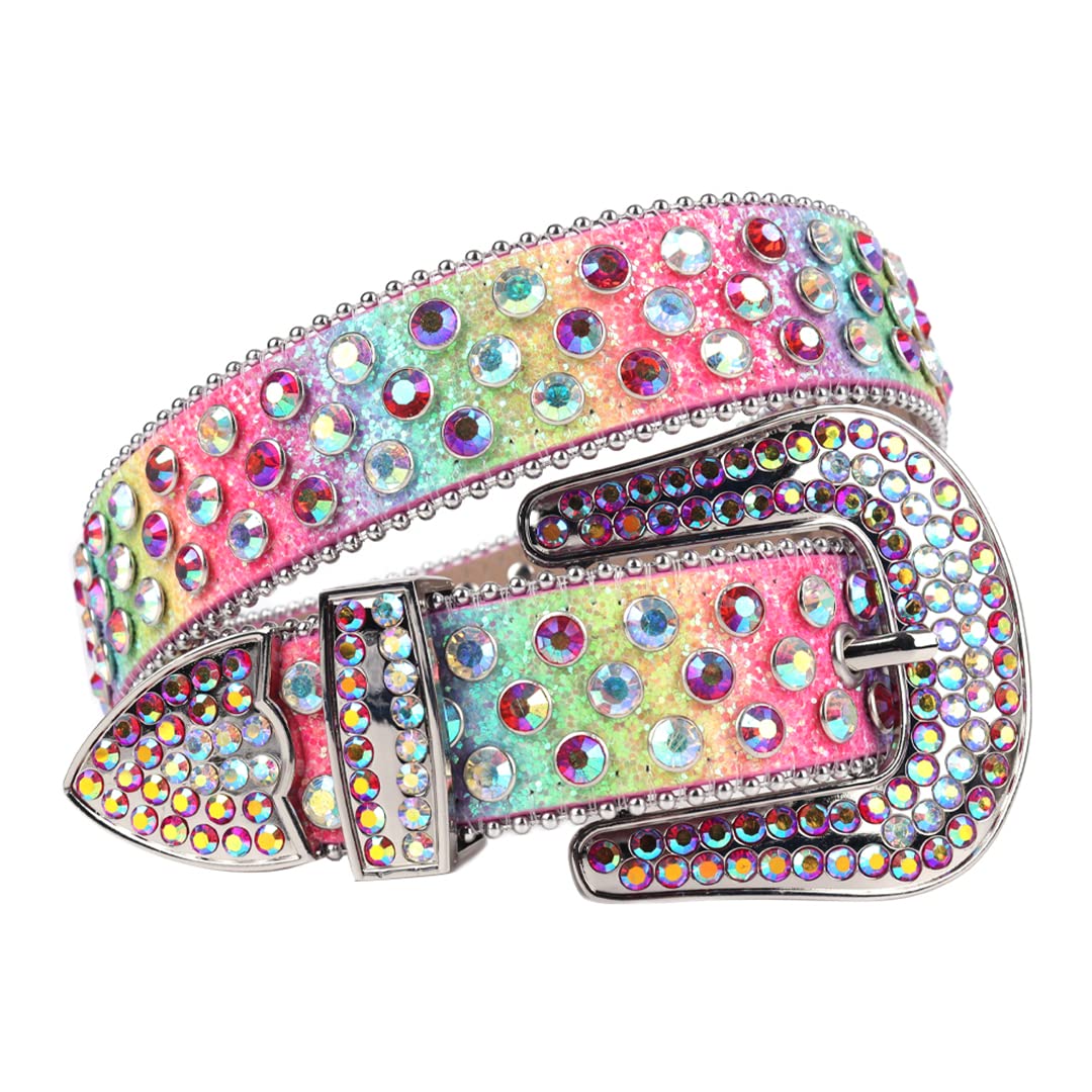 Różowy kryształ górski pasek damski męski jakość kryształ wysadzany paskiem mężczyzna kobiety Ceinture Femme Cinto De Strass do dżinsów deeratywny kolorowy 3 cm