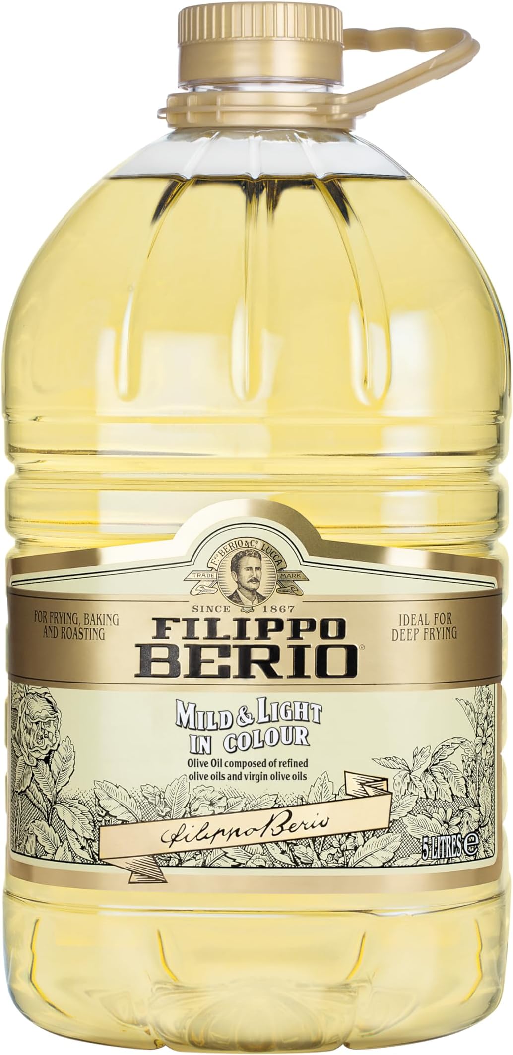 Olive Oil, Mild and Light, Large Bottle (5 Litres)