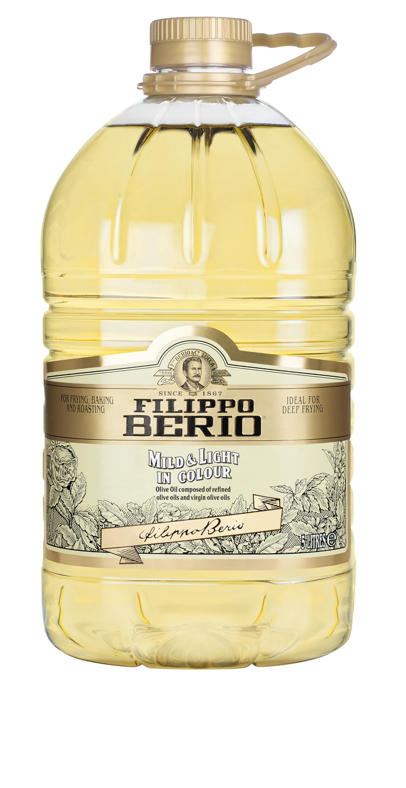 Filippo Berio Mild & Olive Oil 5Litres For Frying, Baking And Roasting Light
