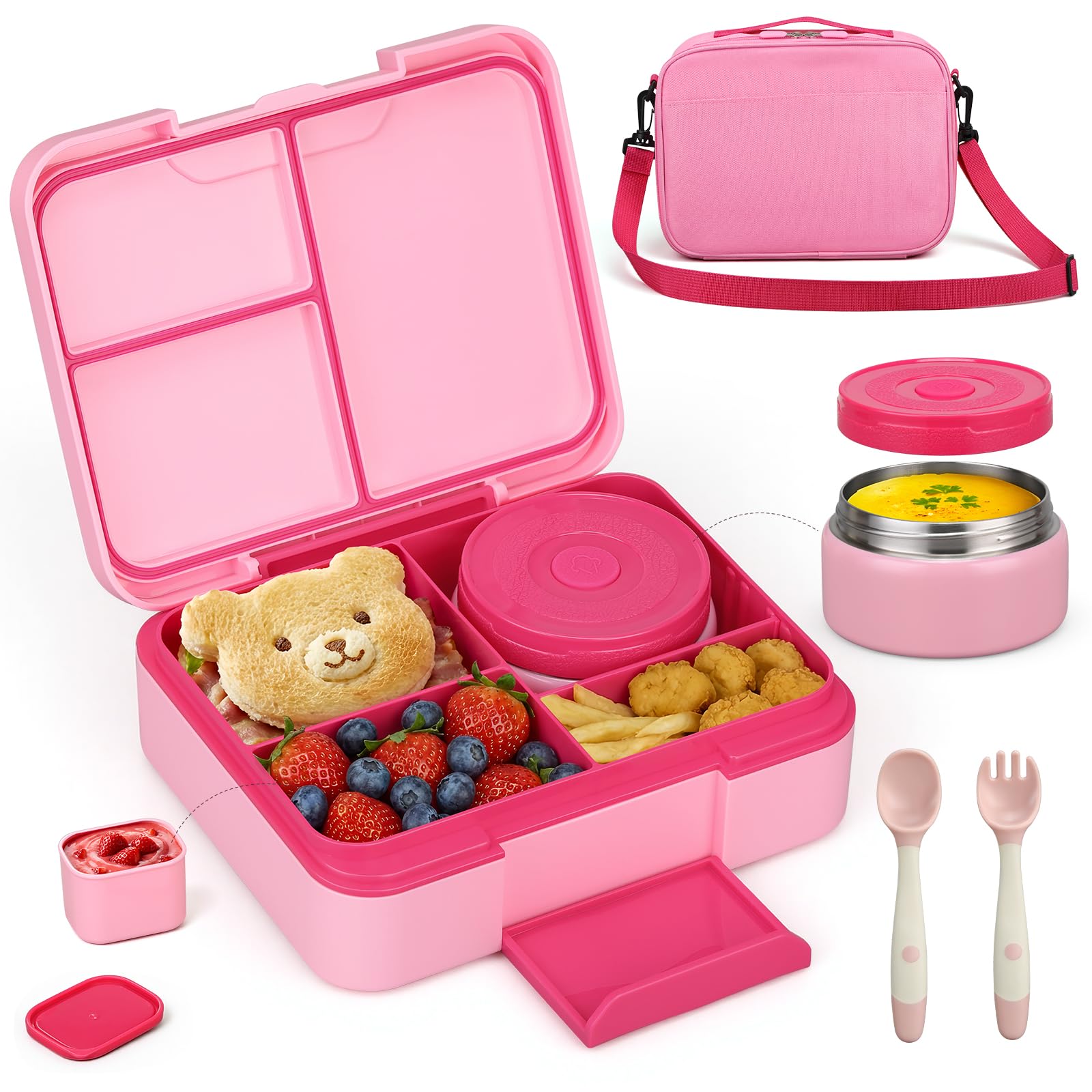 WyfKyd Bento Lunch Box Set with Soup Thermo Food Container for Kids Adults