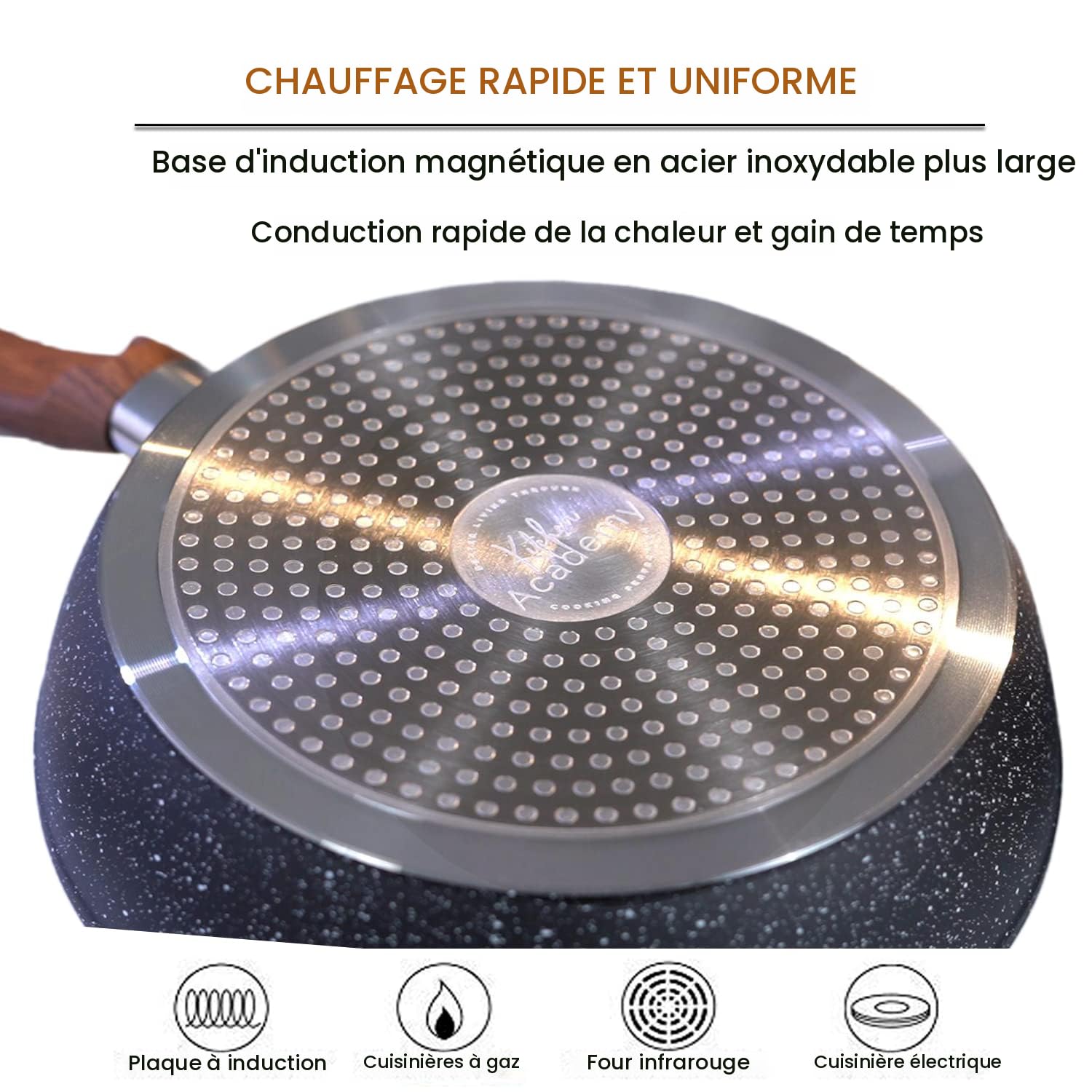 Batterie Cuisine 12 Pièces Inox épaissi + Bouilloire - Compatible Induction, Empilable, Antiadhésive