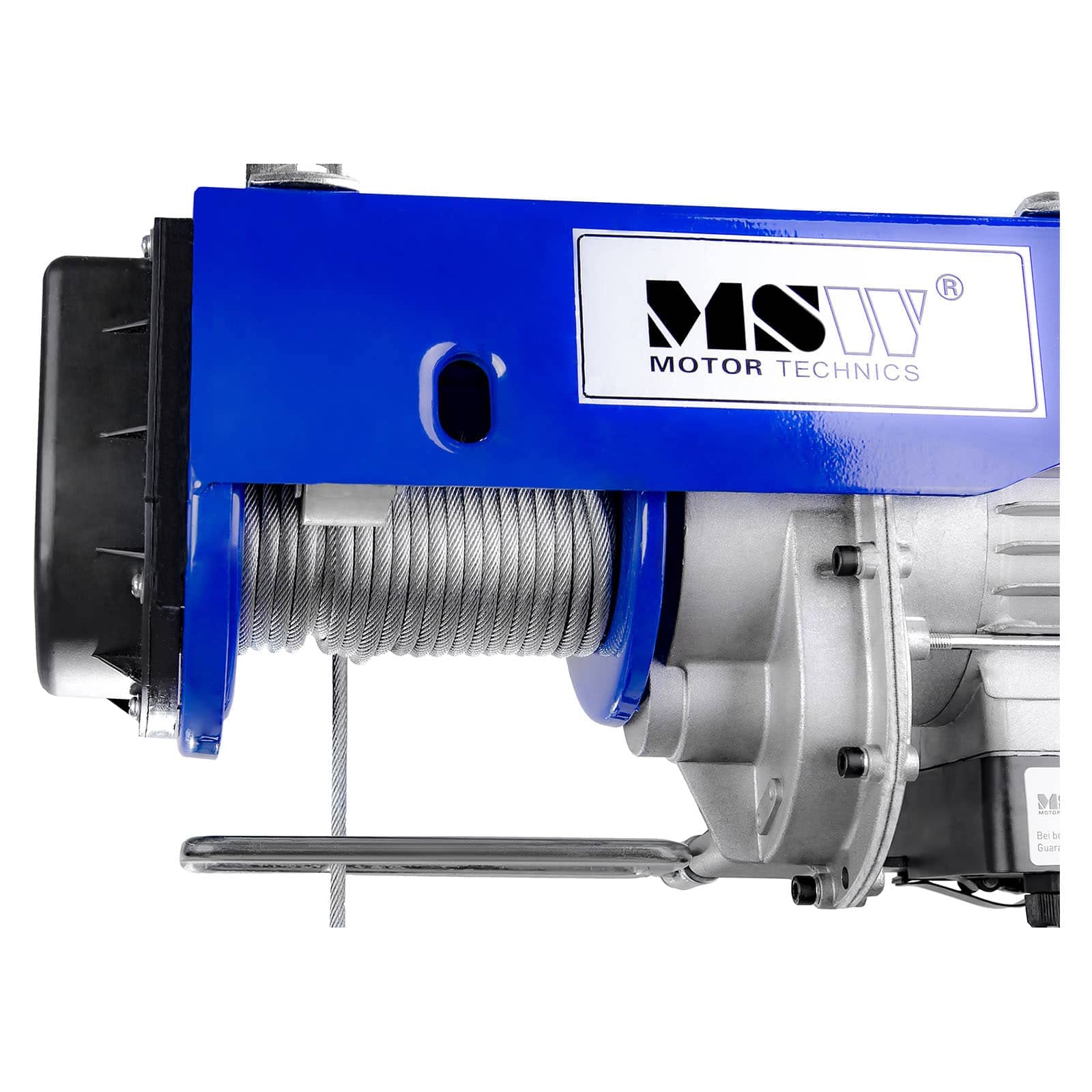 MSW Paranco Argano Verricello Elettrico PROLIFTOR 800 (800 kg, 1.300 W, Cavo di acciaio 12 m, Resistenza del cavo 2.000 kg)