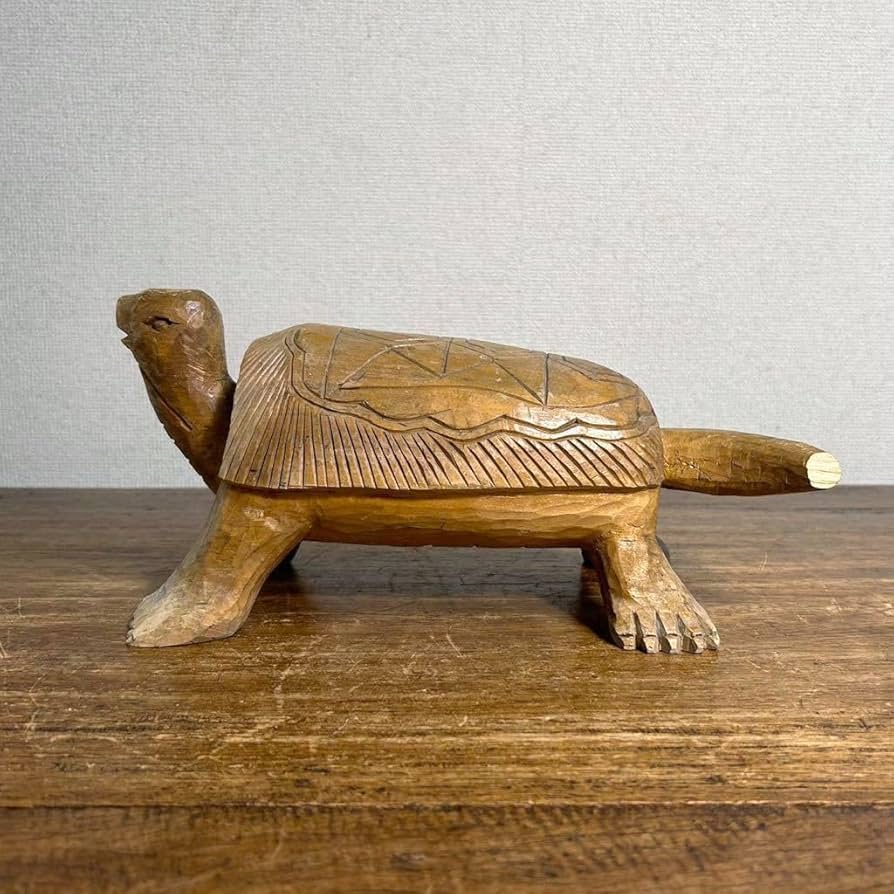 K*u様 木彫りの亀 K*u様 木彫りの亀 亀 木彫り 置物【匠の木彫り 木の 亀(
