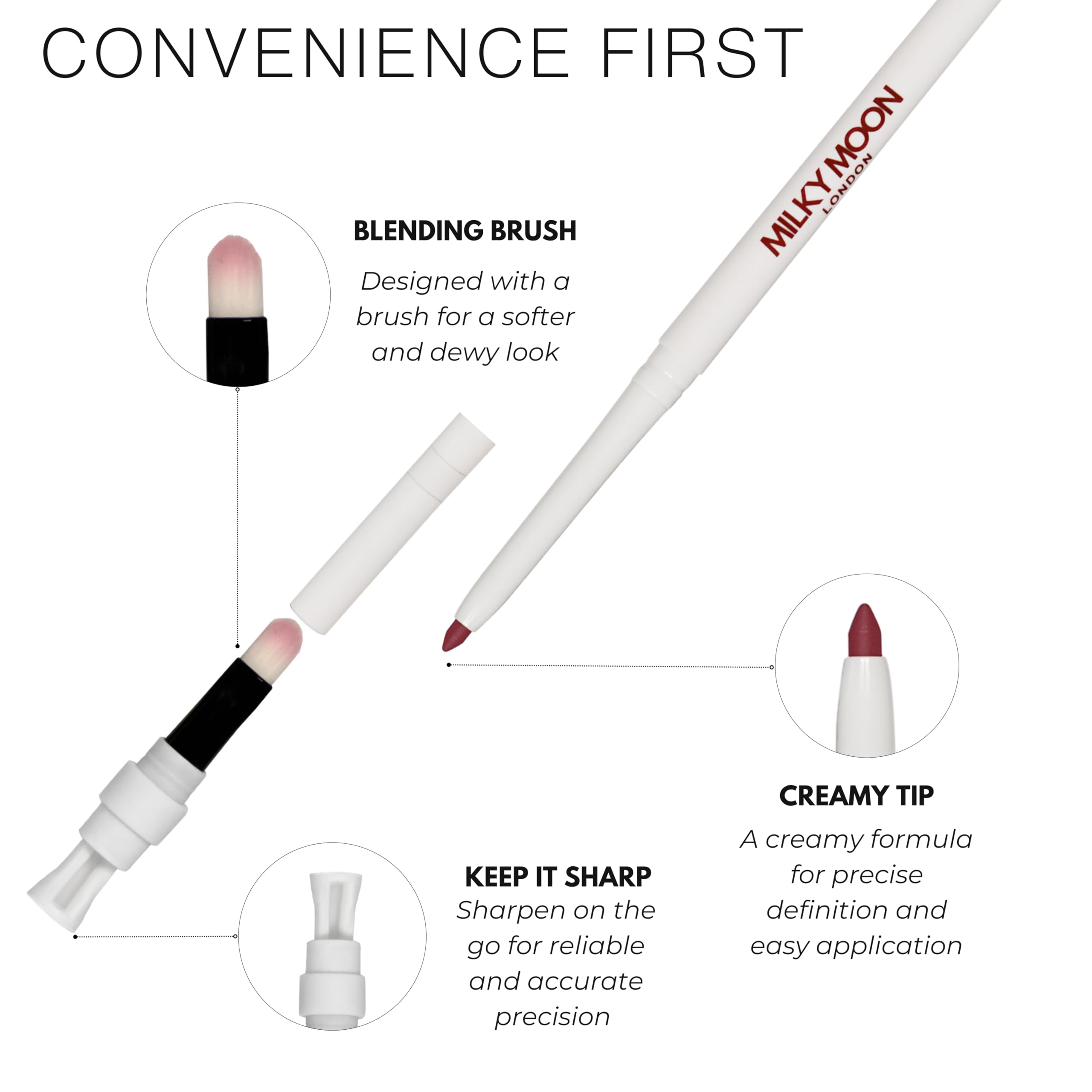 Milky Moon London, Smooth Glide Cream Lip Liner - Image 2