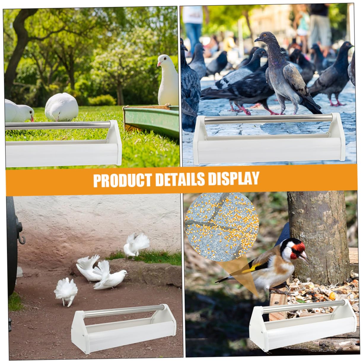 2 Piezas Comedero para Aves de Plástico Resistente Alimentador Práctico para y Aves Pequeñas para Alimentación de Mascotas