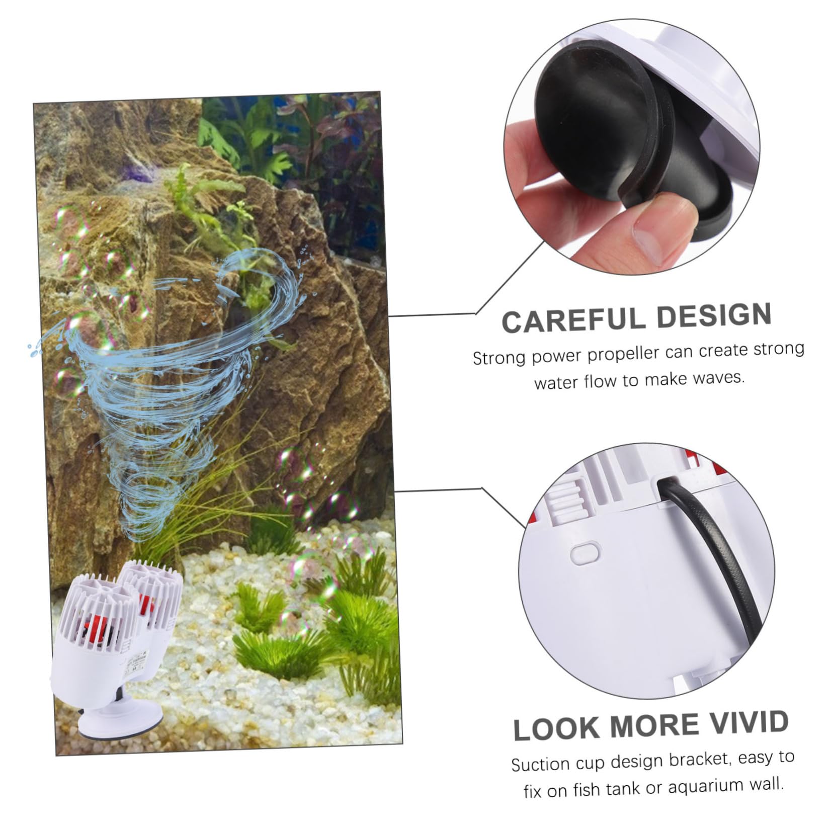 NOLITOY Generador De Olas Pequeño Para Acuario Multifunción De Olas Para Acuarios Marcador De Para Crear Movimiento De Agua Peceras