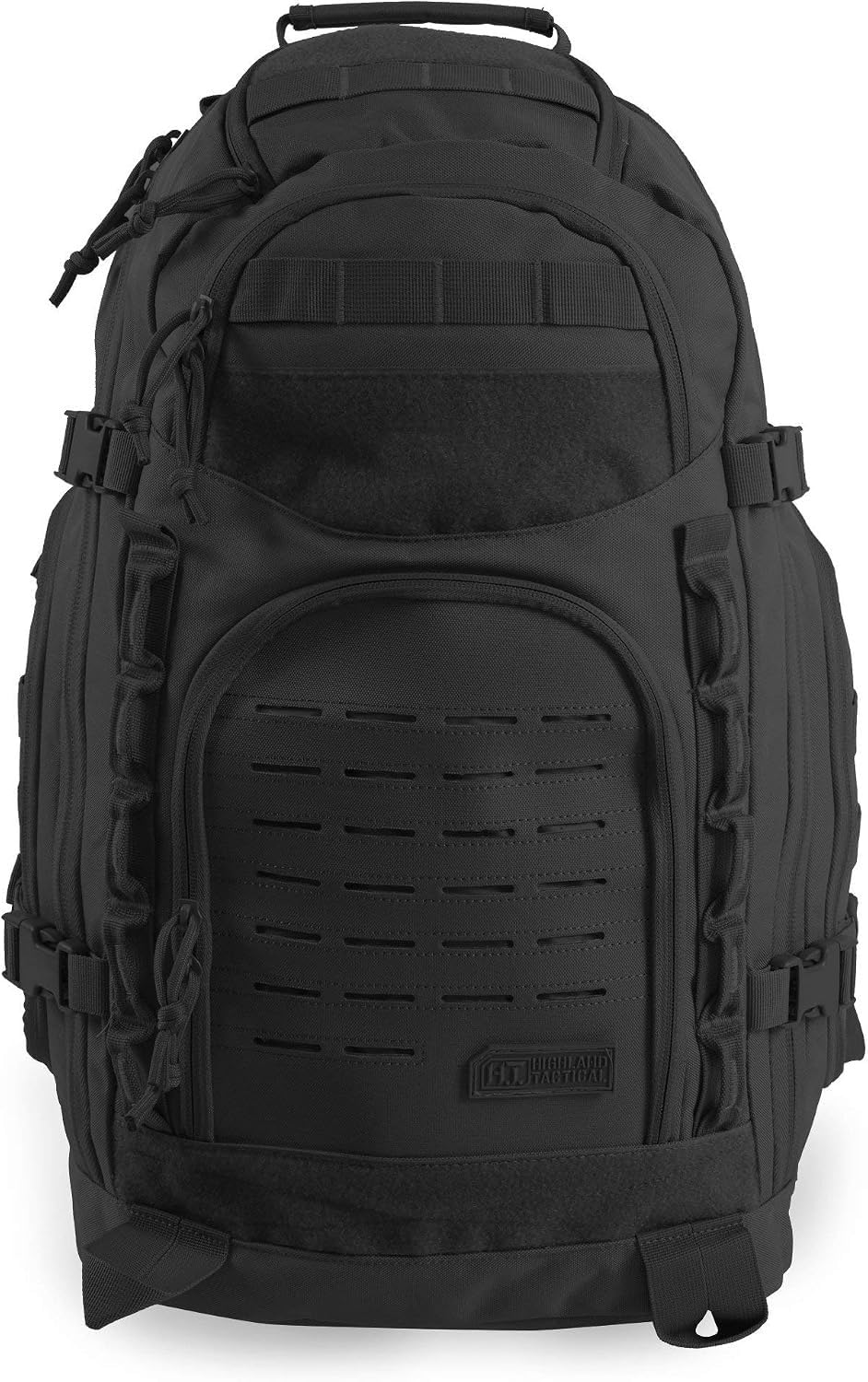 HIGHLAND TACTICAL Foxtrot 38L Large Tactical Backpack for Men & Women, Durable Hiking Travel Laptop Backpack with Organizer Pockets, MOLLE Daypack with Waist Belt for Everyday Carry, Camping, Work