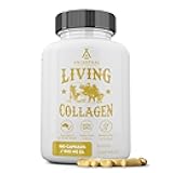 Ancestral Supplements Grass Fed Beef Living Collagen Nutritional Powder Supplement, 3000mg, Promotes Healthier, Younger Looking Skin, Hair, Nails and Joints, Type II, 180 Capsules