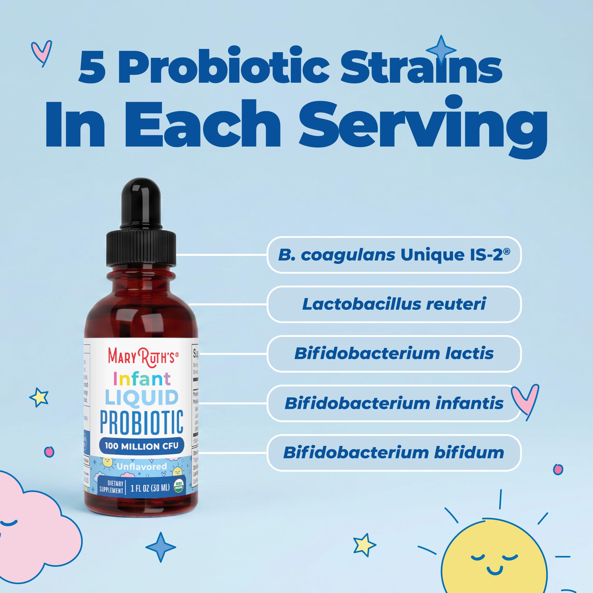 MaryRuth's Organic Infant Liquid Probiotic Drops, Ages 6-12 Months, 1 oz — Amazon image 5