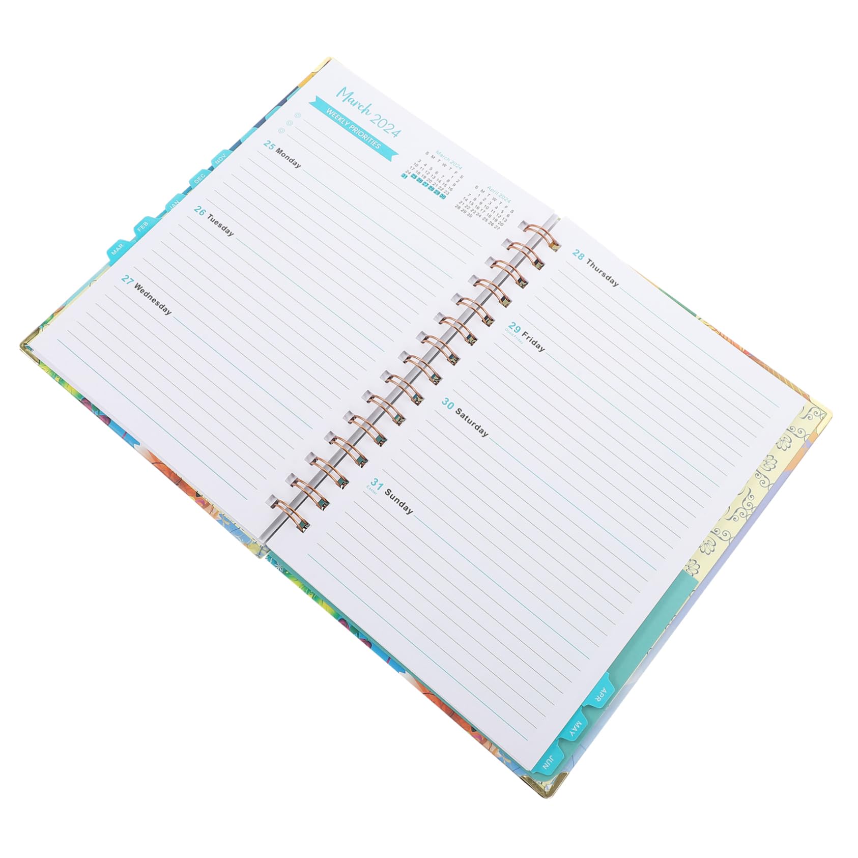 STOBOK 5stücke Spiral-notizbuch Akademischer Planer Hochwertiges Notizbuch Für Schüler Lehrer Und Berufstätige Praktisch Für Tägliche Organisation Und Notizen