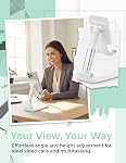 Phone Stand, PhoneHolder for Desk Anti-Slip Cute OfficeAccessories Forldable Cell PhoneHolder Compatible with iPhones, AllMobile Phones, White-Silver, Pro