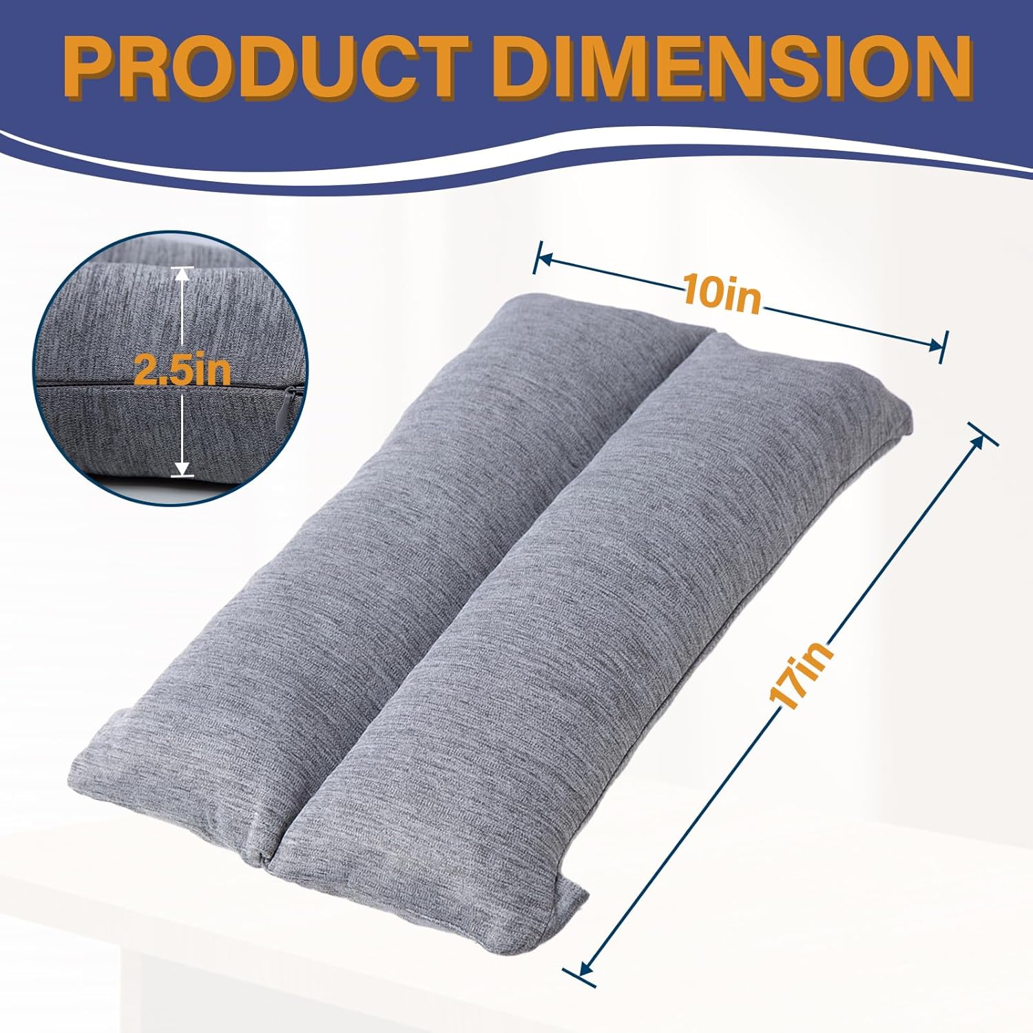 1 MIDDLE ONE Arm Pillow, Memory Foam Arm Rest Pillow for Adults and Side Sleepers, Elbow Support Elevation Pillow for Post Surgery and Numbness with Removable Cooling Cover (Cooling Grey)