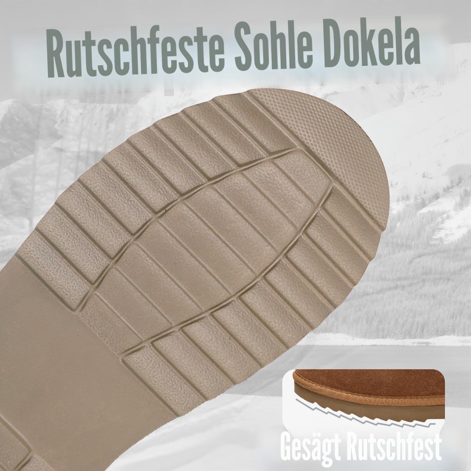 Dokela Hausschuhe Damen Winter Herren Pantoffeln Warm Gefüttert | Lined Clogs,Mini Stiefel,Rutschfeste,Weichem Futter,Leicht Slipper,für drinnen und draußen
