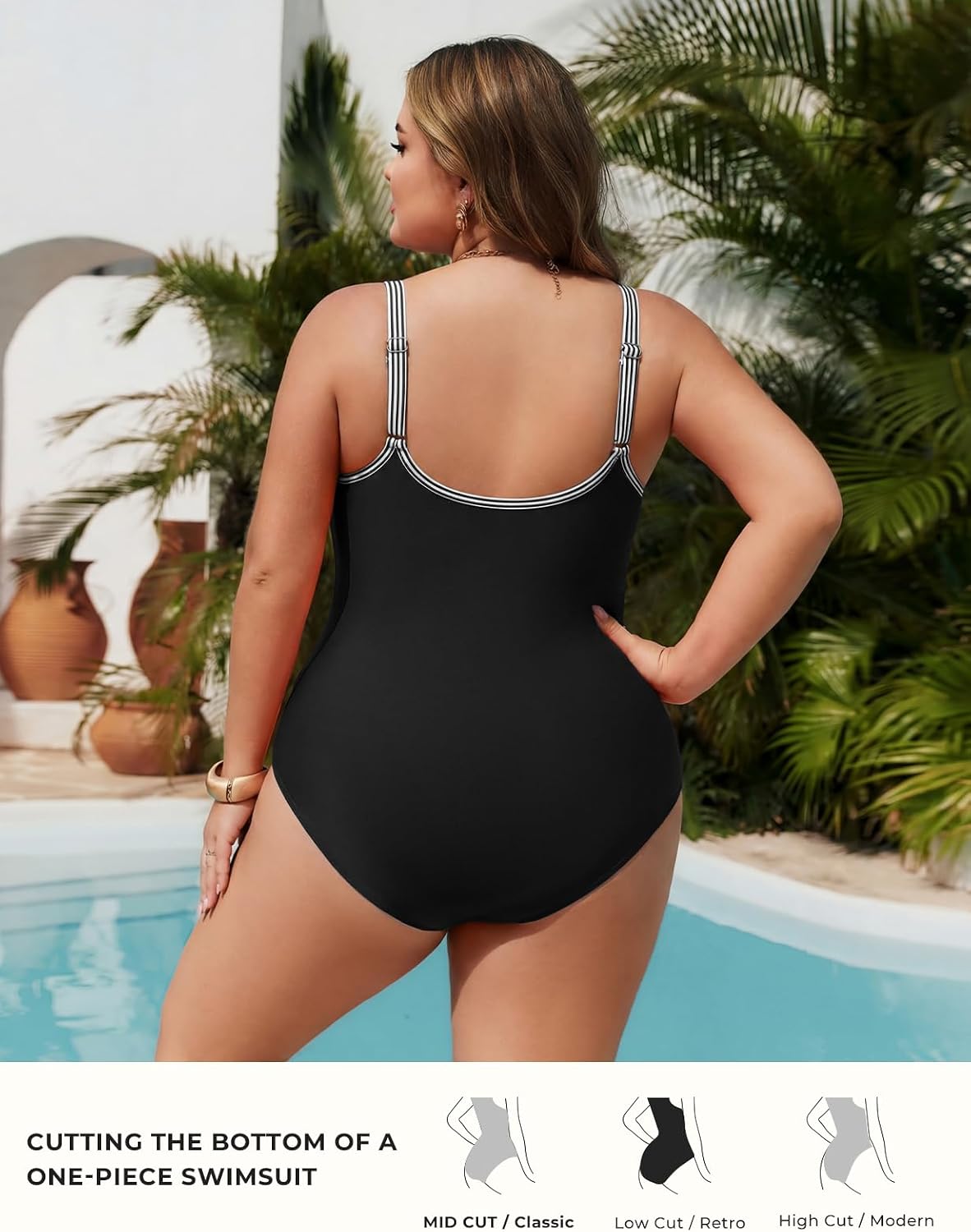 Hanna Nikole Womens Plus Size One Piece Swimsuit, Tummy Control Bathing Suit, Full Coverage Swimwear 2026