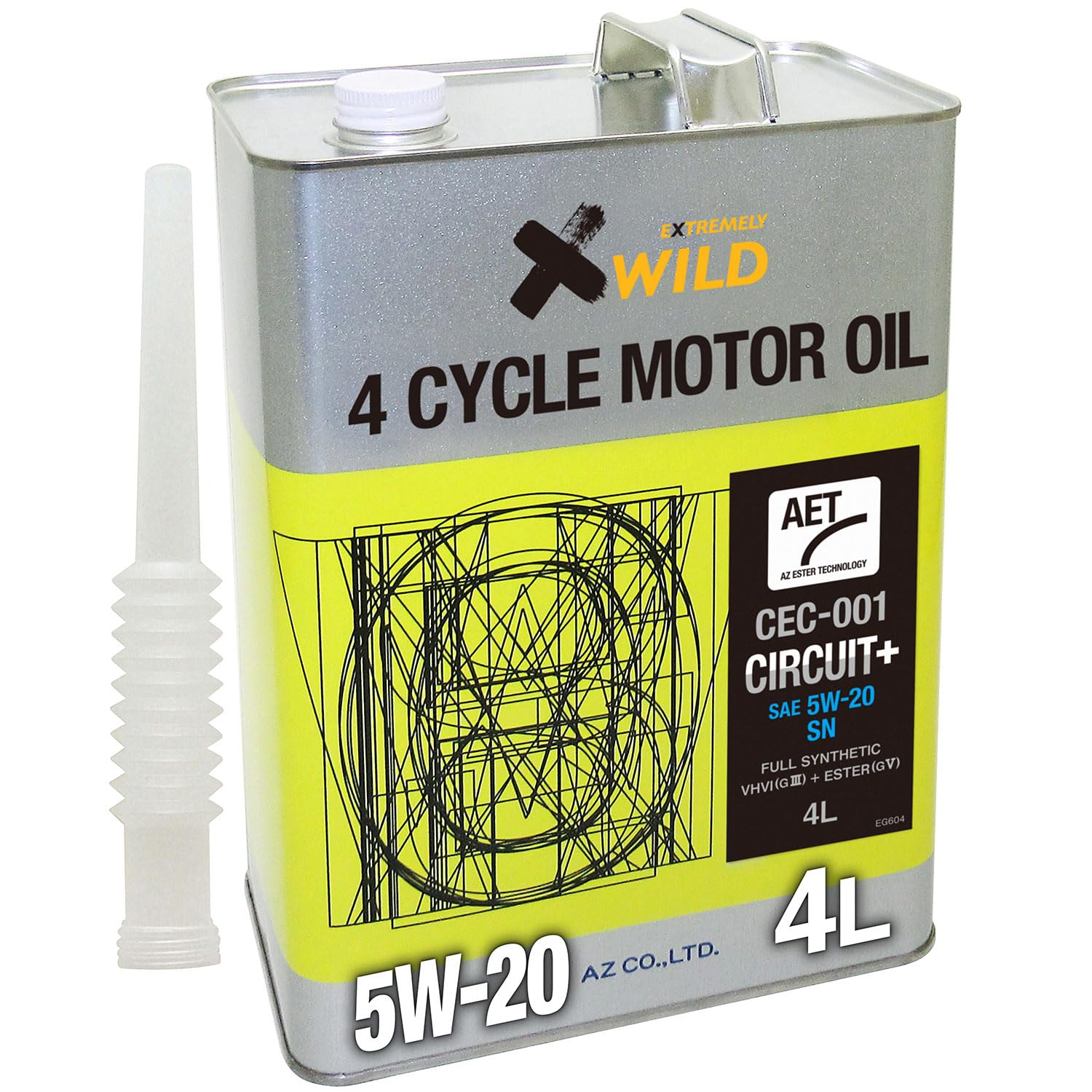 Amazon | AZ (エーゼット) 車用 エンジンオイル 4L 5W-20 SN ［CEC-001