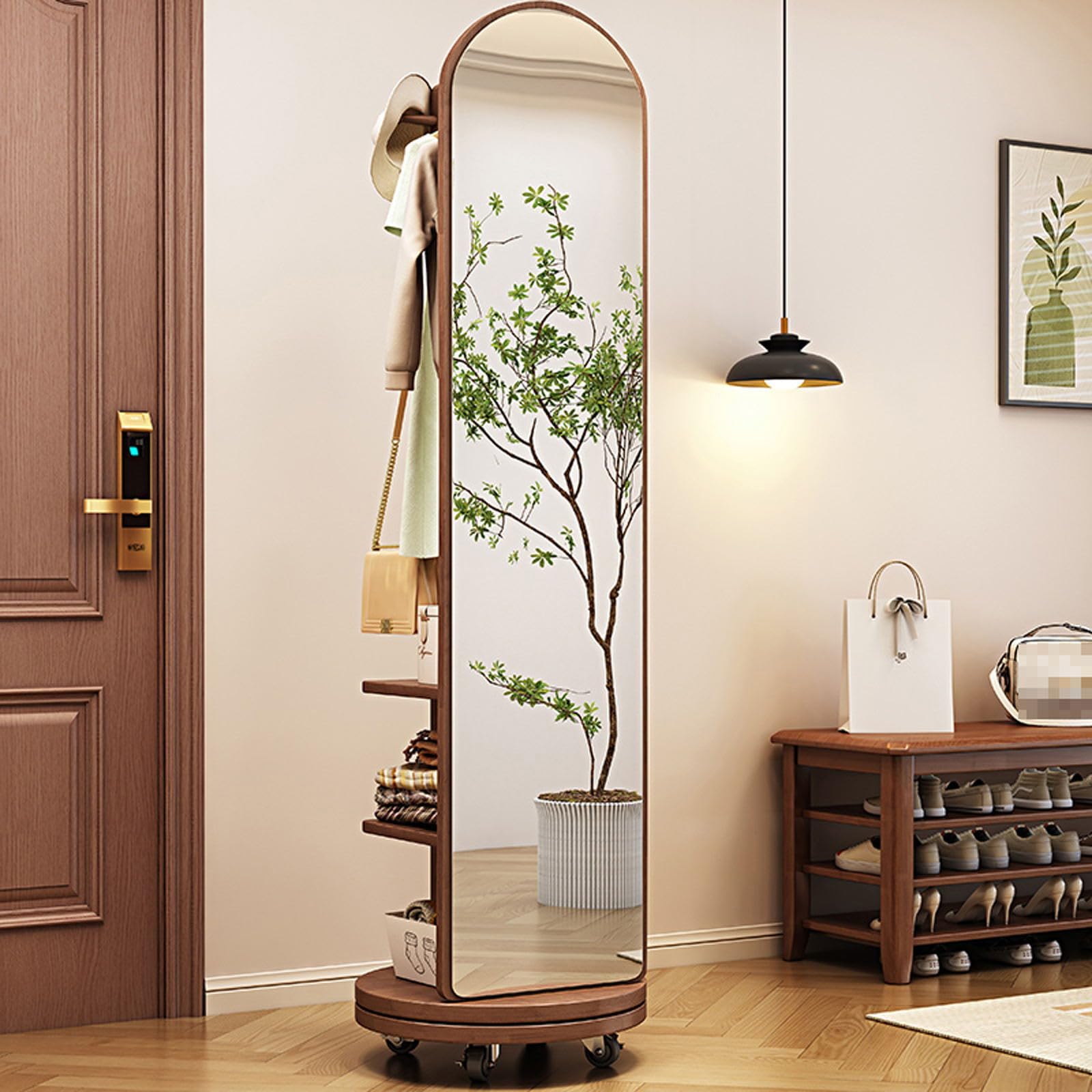 Amazon.com: Full Length Mirror with Swivel Wheels, 360° Rotating
