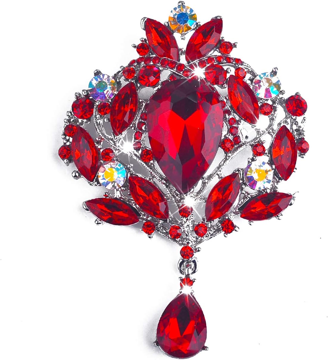 YilanairWedding Bridal Big Crystal Rhinestone Bouquet Brooch Shawl Pin for Women