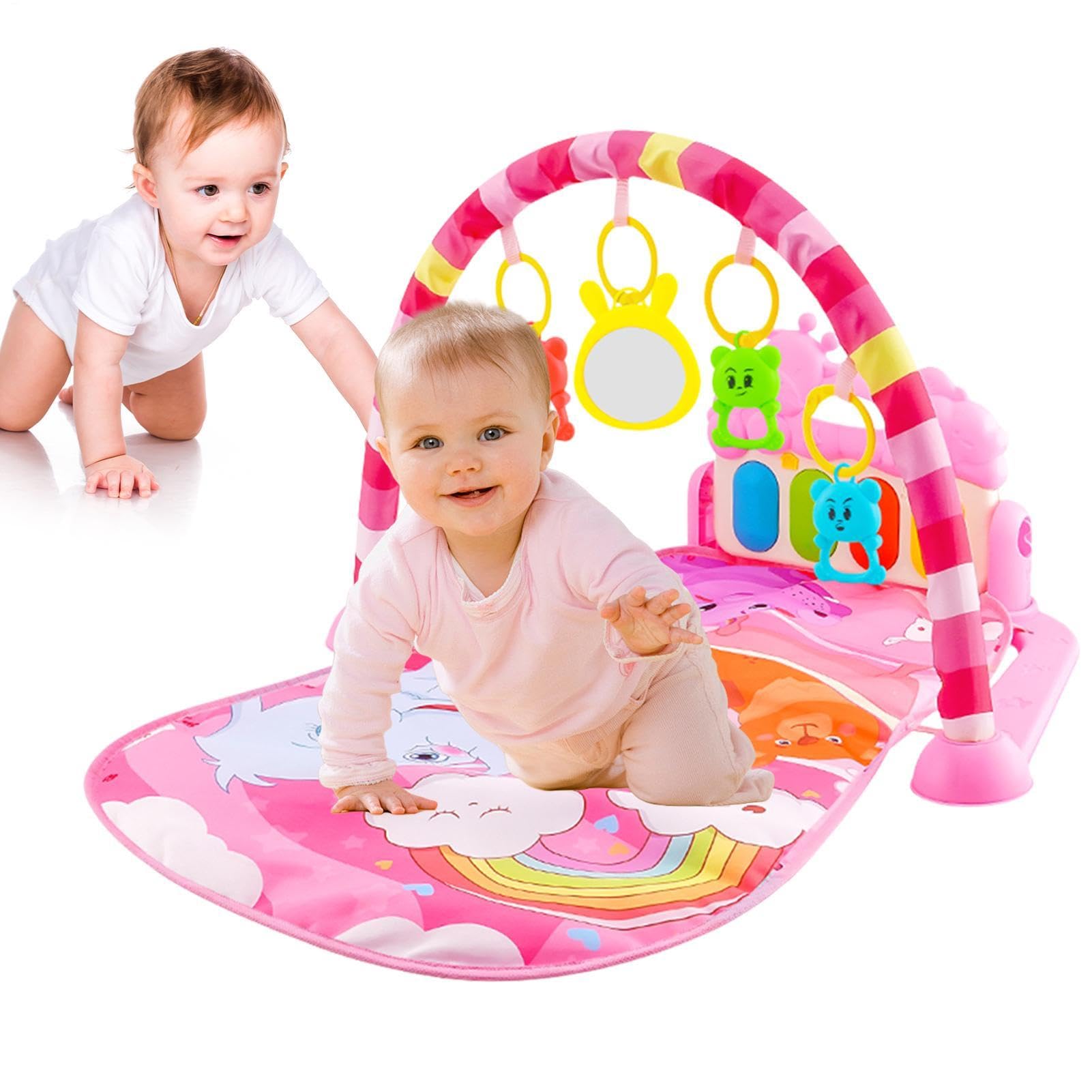 Play Gym Piano Mat - 75x58x40cm Musical Activity Center, Colorful Sensory Toy Set | Development Exercise, Motor Skill Training, Visual Auditory Stimulation, Tummy Time Growth