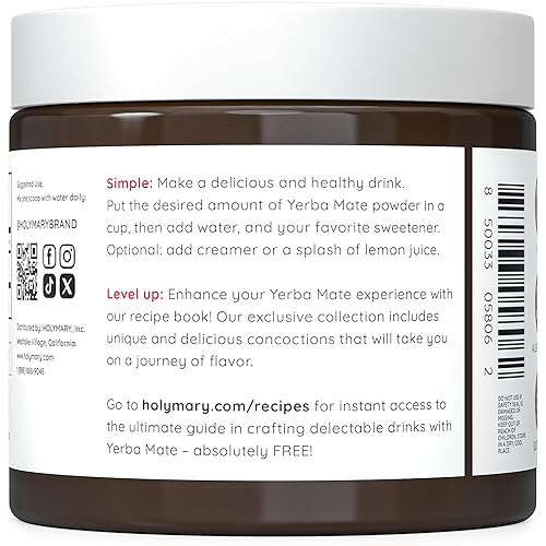 Miniatura 3 de Mezcla de bebida instantánea de yerba mate, 100% pura y natural, extracto de té orgánico sin aditivos por HOLYMARY