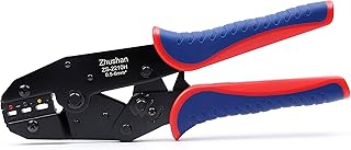 Zhushan Wire Crimper for Heat Shrink Connectors,Ratcheting Wire Terminal Connectors Crimper, Heat Shrink Crimping Tool for Insulated Nylon and Electrical Wire Connectors AWG22-10 (0.5-6mm²）