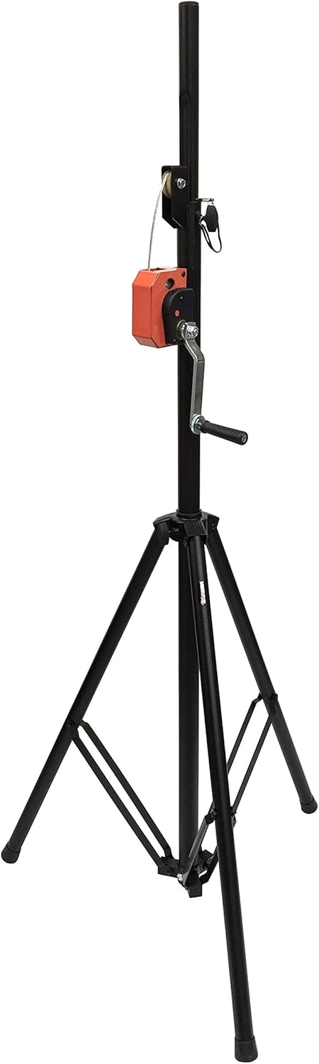(2) DJ Pro Lighting 10 Foot Crank Light Stand & (2) Square Truss T-Bar Adapter