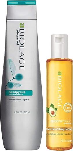Biolage Scalppure PROFESSIONAL Anti-Dandruff Shampoo| 72 HRS Scalp Detox | 6-in-1 Formula | Paraben-free & Vegan | Shampoo for Men & Women, 200ml