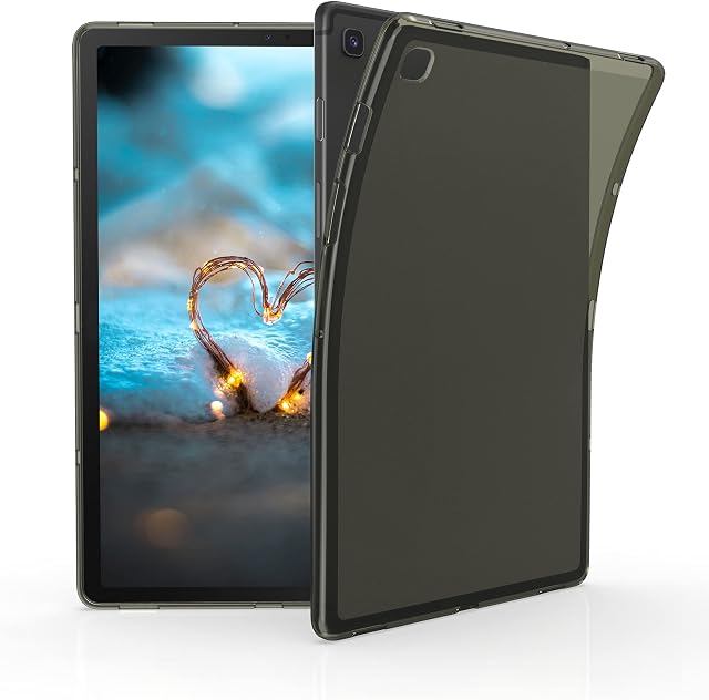 kwmobile Case Compatible with Samsung Galaxy Tab S5e - Case Soft Crystal TPU Tablet Back Protector Cover - Black/Transparent