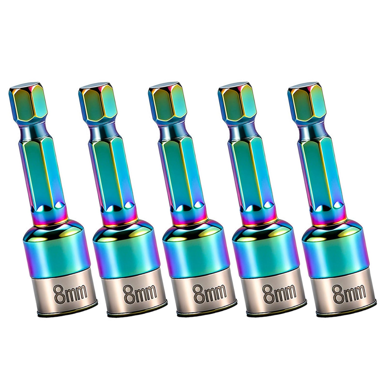 Zwwaazhf 5Pcs Hexagonal Shank Socket 8Mm Reducers Sleeve Wrench Adapters Spanner Power Drills Converters For Efficient Auto Repair Hexagonal Shank Socket Reducers