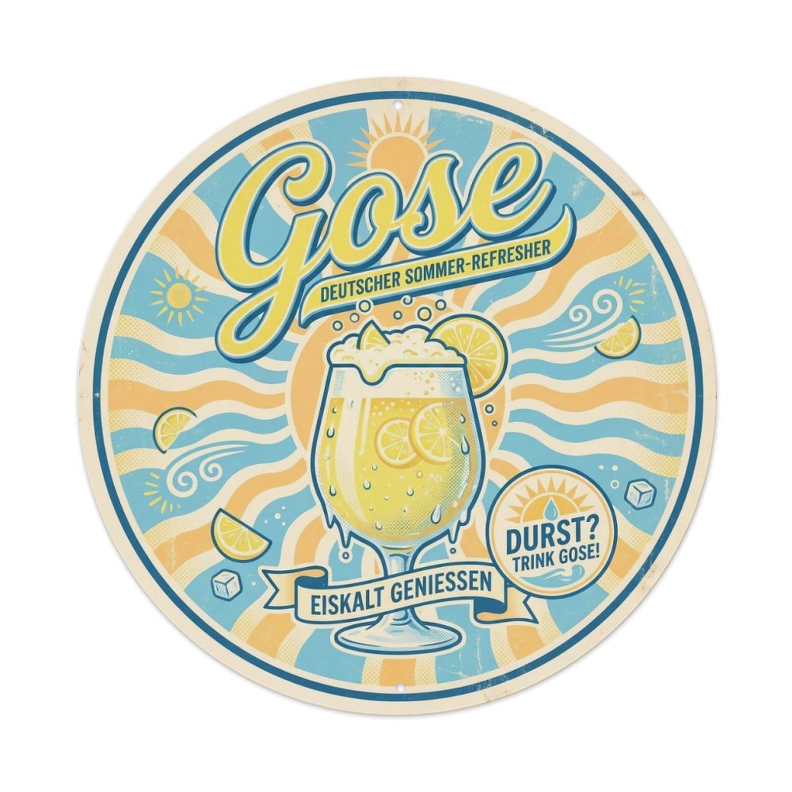 Gose Sour Beer German Pub Culture Festival Brew Classic Metal Tin Sign