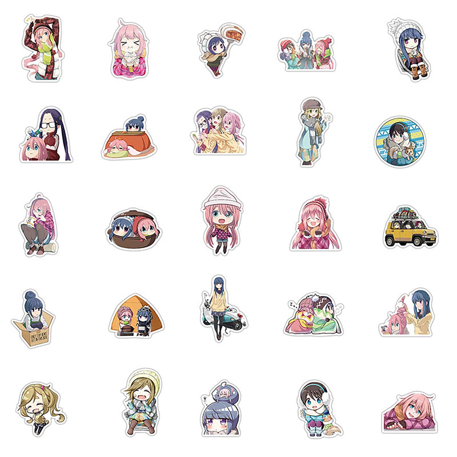 Amazon.co.jp: 50枚 forゆるキャン ステッカー セットかわいい アニメ
