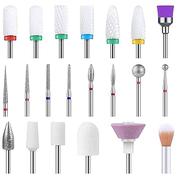 Amazon.com: MelodySusie 21pcs Nail Drill Bit Set