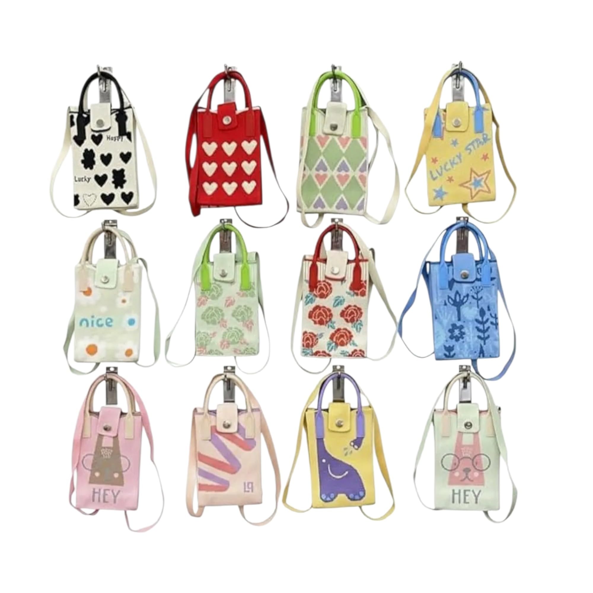 lighter house Cute Sling Bag with Handle, Mini Mobile Pouch, Cosmetic Pouch, Random Design, Pack of 1-picture-43