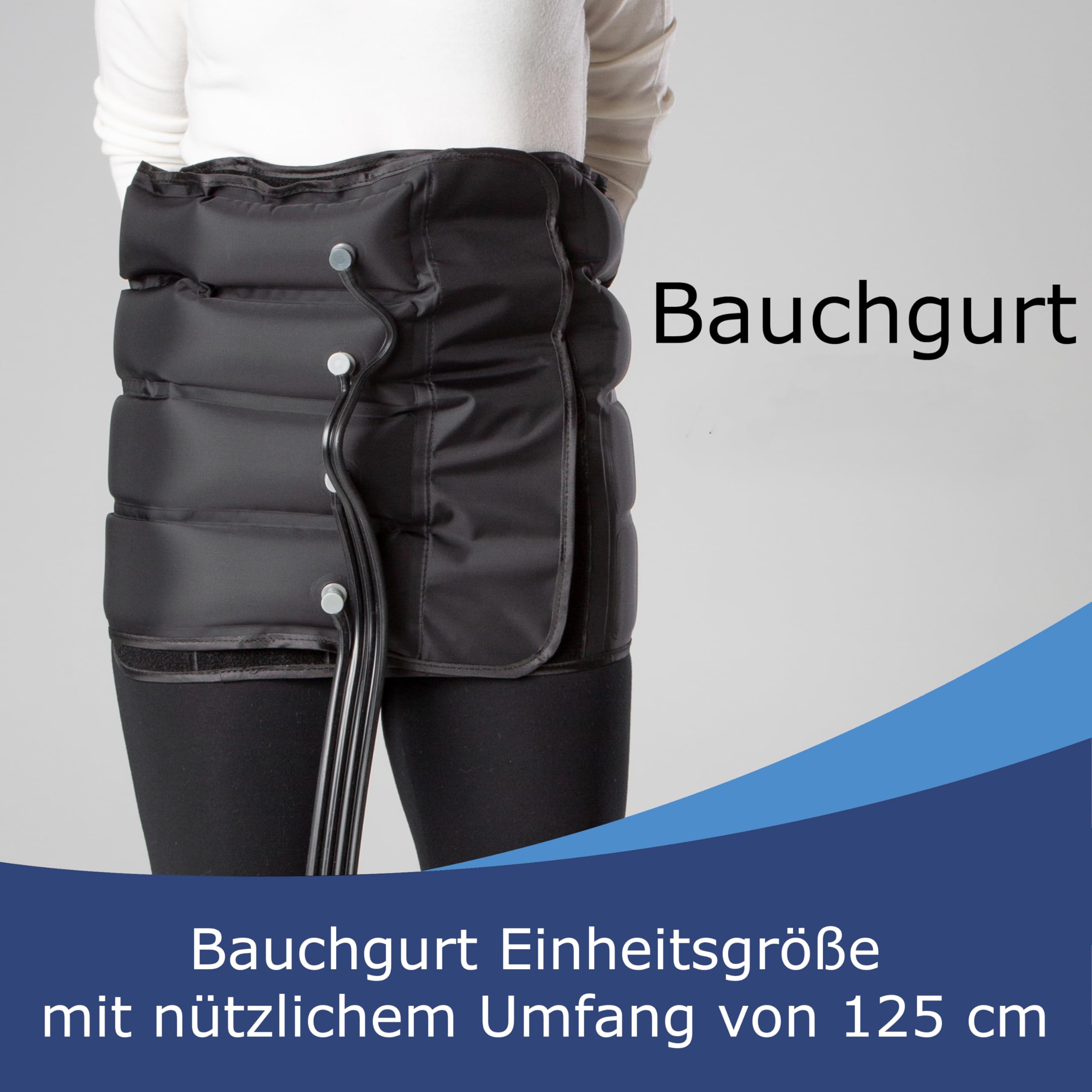 Dinamicamed | PREMIUM 4.0 Beinmassagegerät | 4 Luftkammern | 6 Programme mit Beinmanschetten und Bauch | Individuell einstellbar, Fernbedienung | Pressotherapy Lymphdrainage Gerät