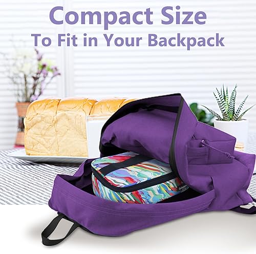 Miniatura 3 de Gloppie Bolsa de almuerzo pequeña con aislamiento, mini lonchera portátil, bolsa de almuerzo para adultos, contenedor de comida pequeña, bolsa de