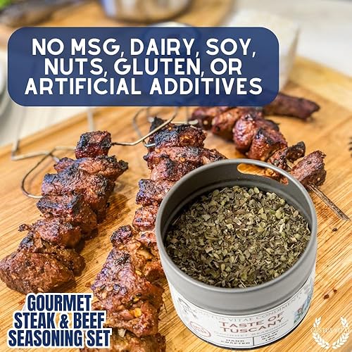 Miniatura 6 de Gustus Vitae  #893 - Juego de regalo gourmet para condimentos de carne y carne de res, paquete de seis  Auténticas mezclas de condimentos de lotes