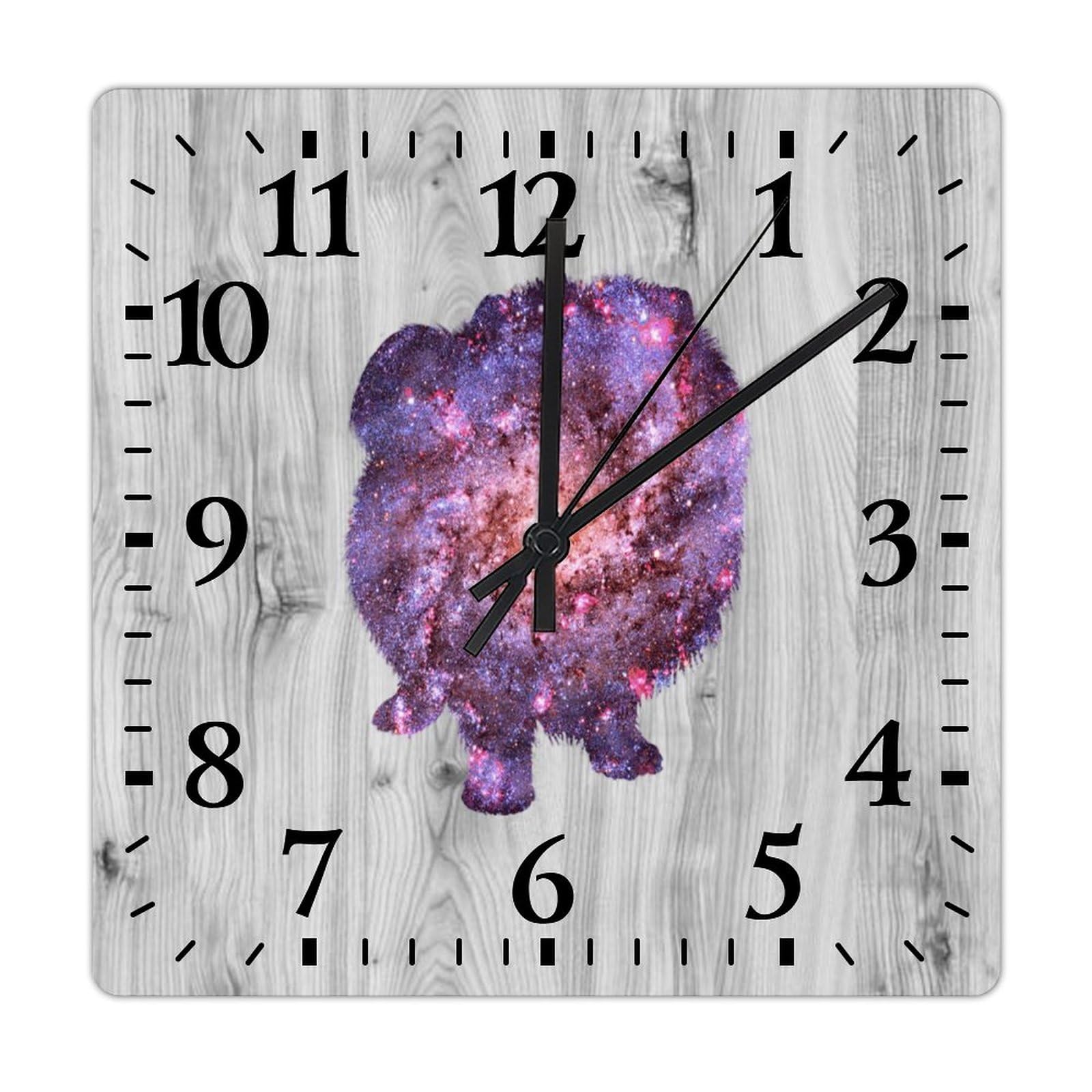 Horloge murale sans tic-tac en bois de Poméranie pour bureau
