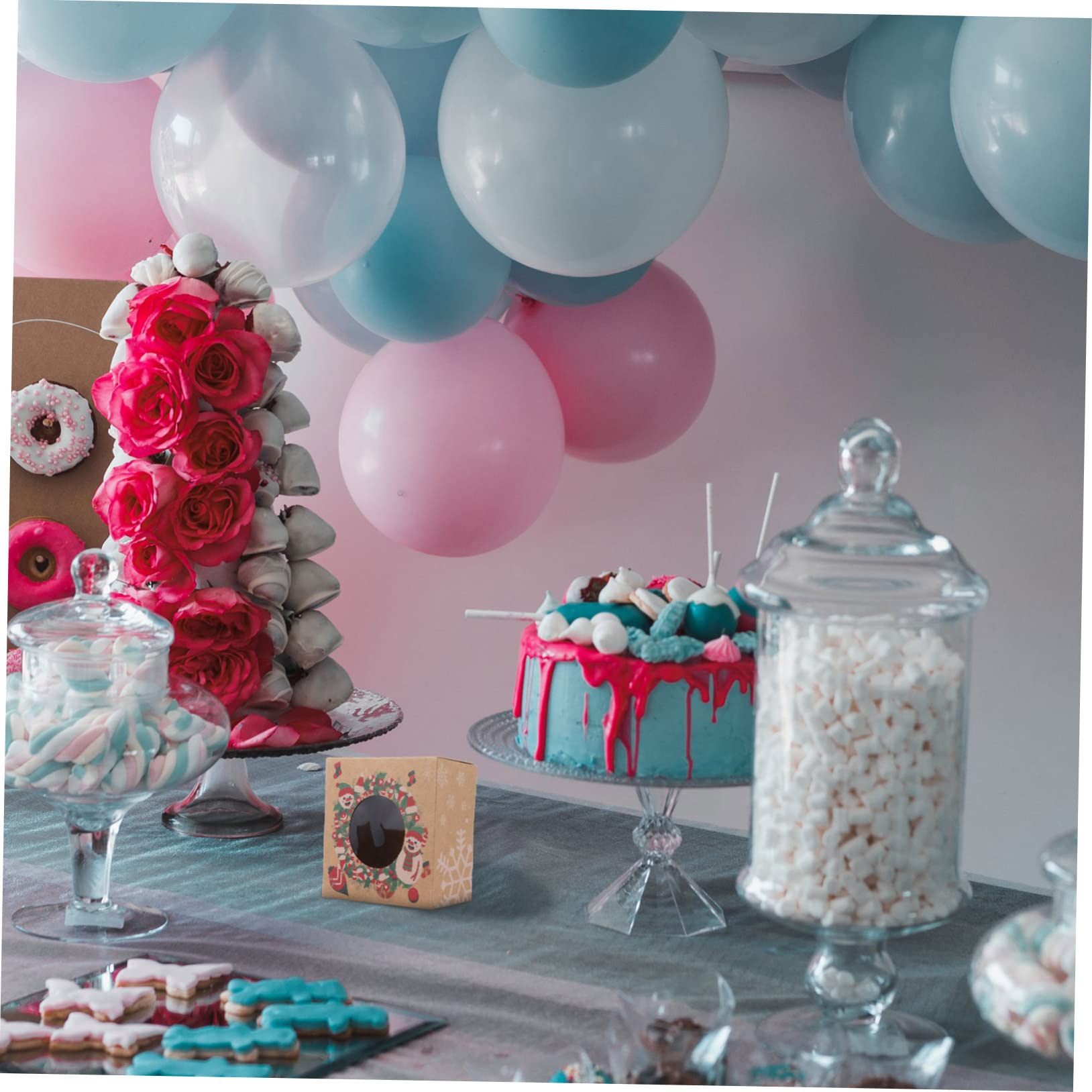 12 scatole di Natale per torte di Natale contenitori per alimenti scatole di imballaggio per torte di Natale scatole da forno scatole per dessert di Natale contenitori per cupcake