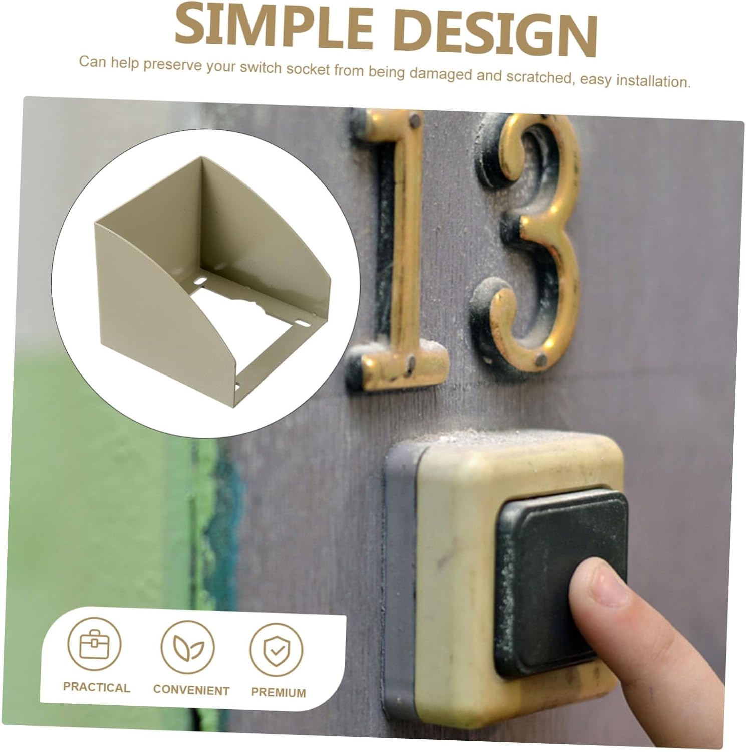 DOITOOL 5pcs Outdoor Socket Cover Iron Rain Outlet Protector for Outdoor Use and Sturdy Design for Enhanced Socket Protection