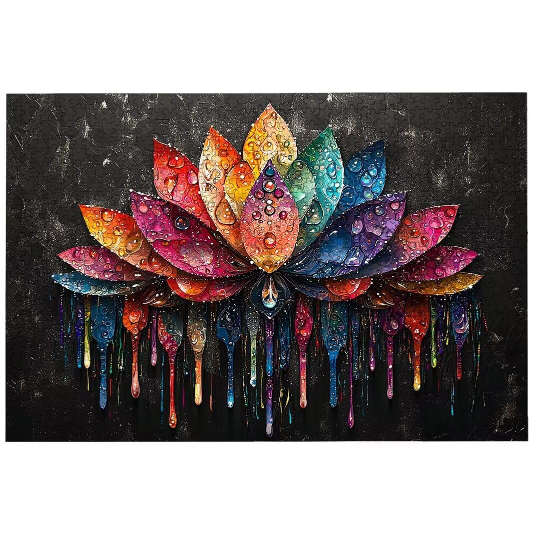 Puzzle 2000 Pezzi Arte per Adulti e Ragazzi, Puzzle Fiori in Legno per Adulti, Puzzles 2000 Pezzi Mandala Impegnativo per Tutta la Famiglia, Puzzles con Scatola per Decorazioni Casa, Regalo, -7049