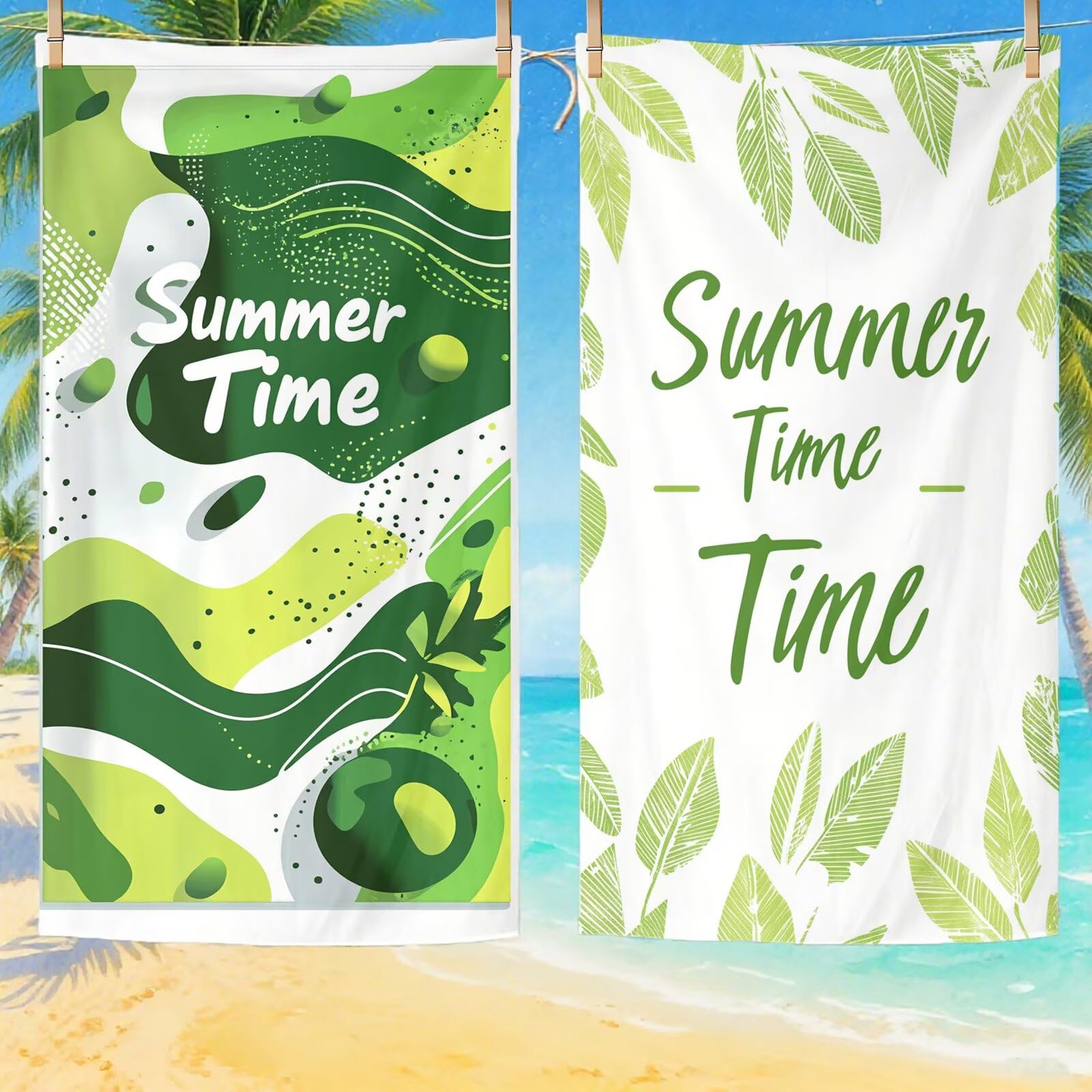 Toallas de Playa Microfibra Verde Toalla Playa Grande 180x90 cm Mujer Hombre Secado Rápido Absorbente Toallas Gimnasio Suave Sin Arena Ligera Toalla Microfibra para Playas Piscina Viajes Camping Q-576