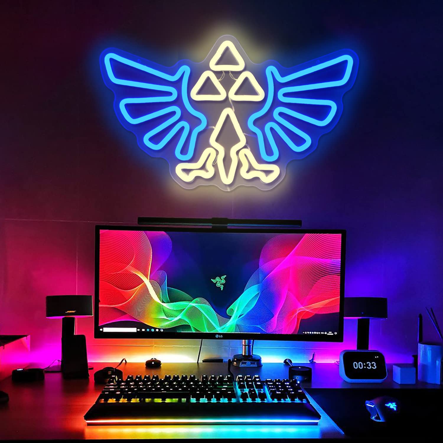 LOZ Gaming Neon Sign Dimmbares Spiel Neonschild für Gamer Room Decor Neonlichter für Schlafzimmer Jungen Teen Gaming Zone Party Dekoration