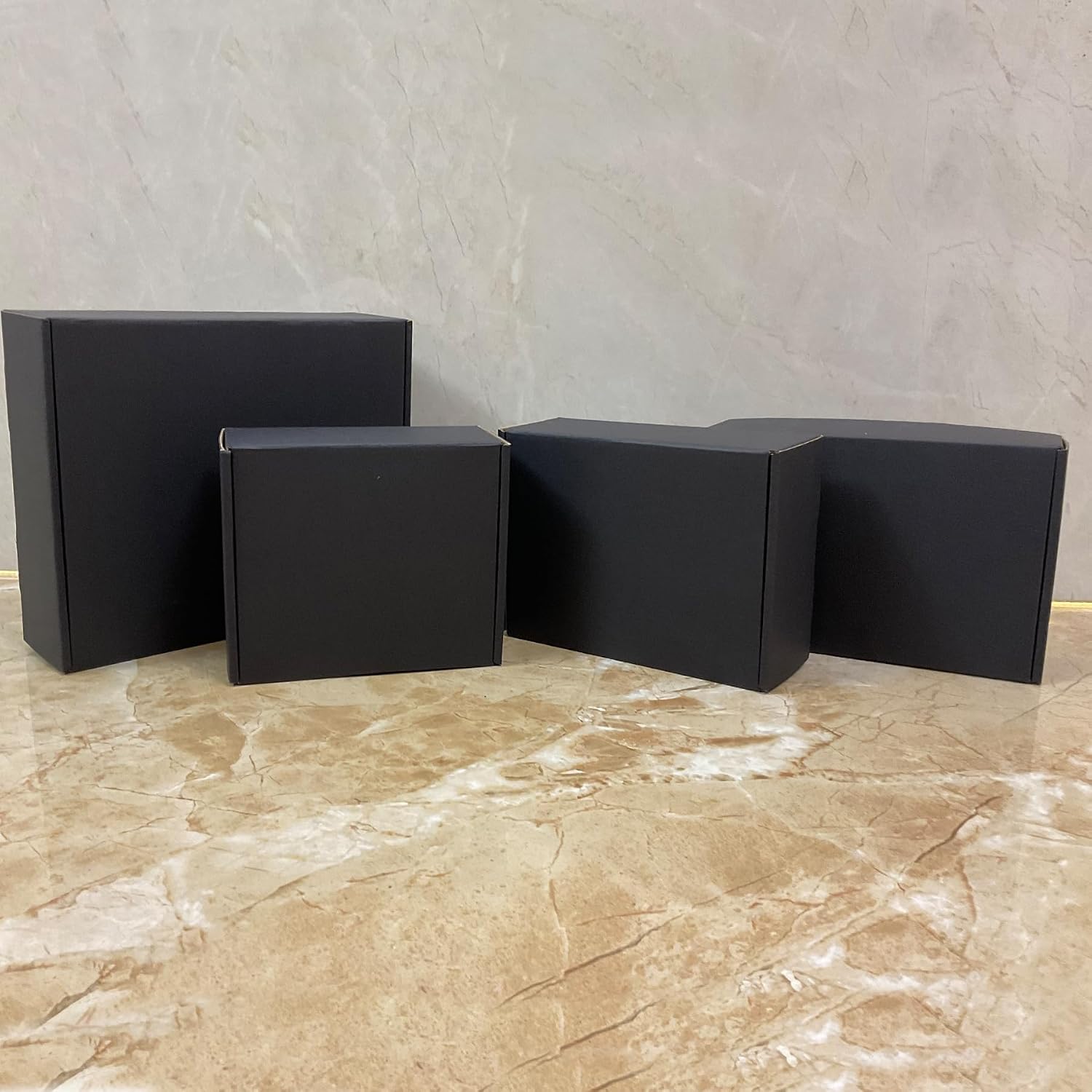 24 Pack 11x9x3 inch Black Shipping Boxes ，Cardboard Packaging Boxes for Mailing Shipping Corrugated Cardboard Boxes for Packaging Small Business Craft Flat Shipping Boxes Empty Gifts Giving Products