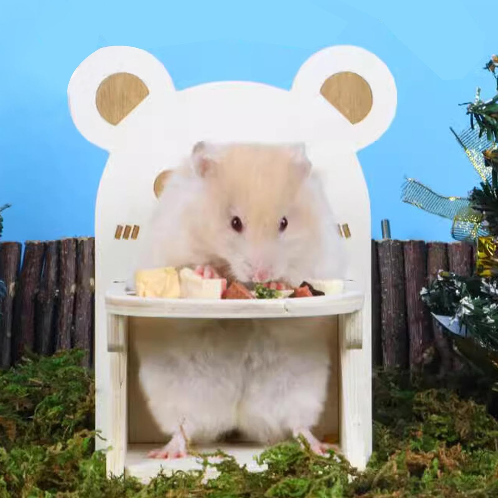 Amazon | Patonde 動物用の小さな椅子、木用のリス椅子 - ハムスター 