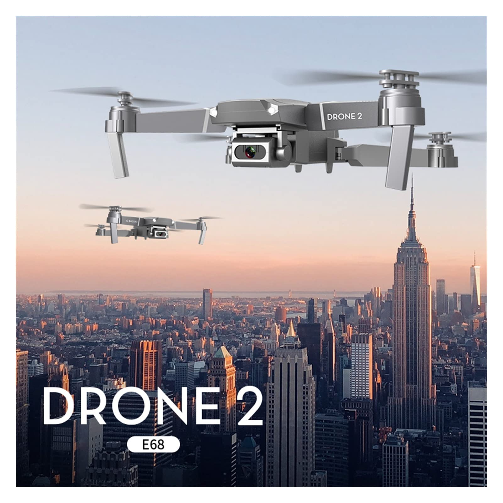 Drone Mini Drone 4K 1080P Kamera szerokokątna Drone WiFi FPV Tryb utrzymywania wysokości RC Składany quadkopter (Kolor: E68Pro 720P 1B Rozmiar pudełka: 1) (E68Pro 1080P 2B 1)